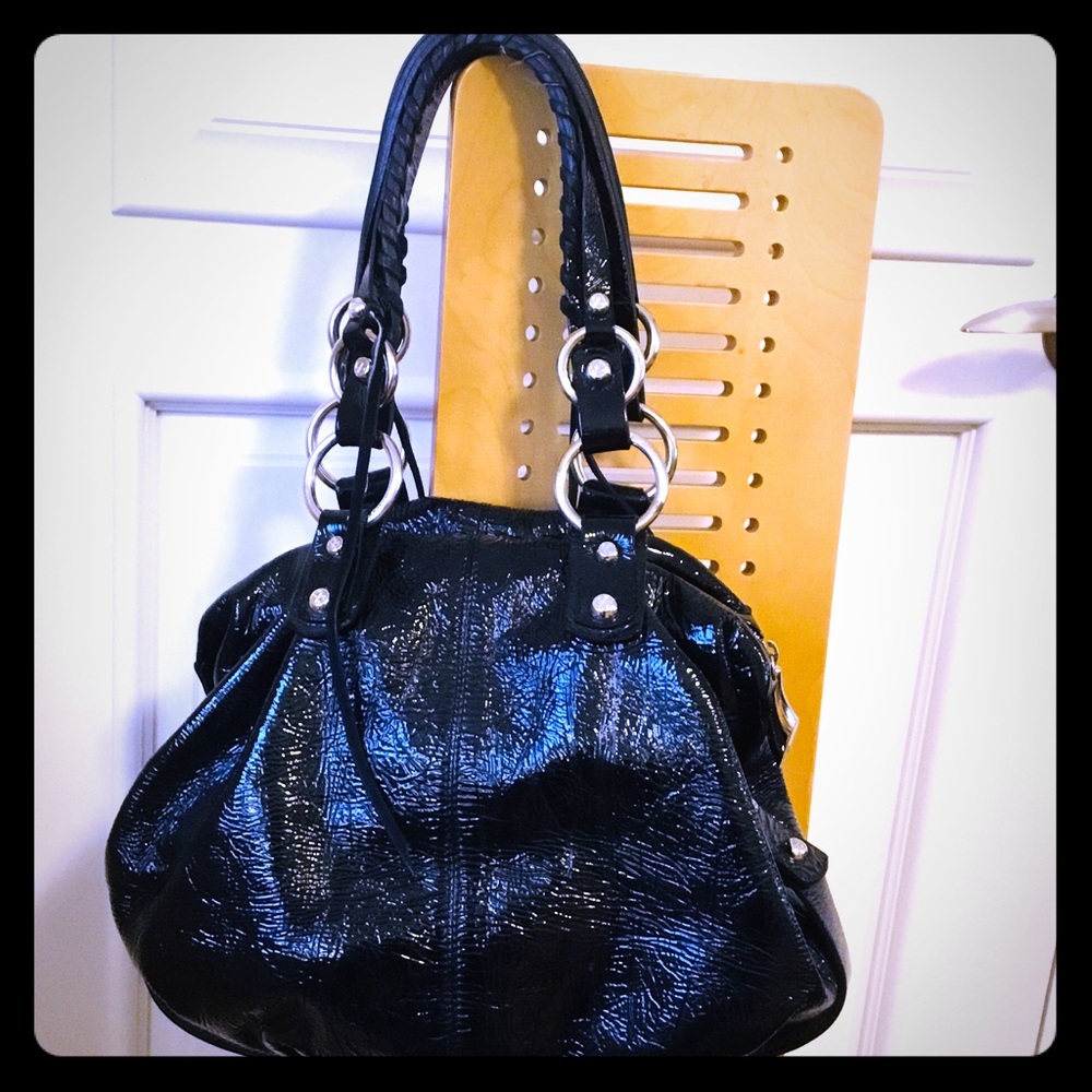 Francesco Biasia Leather Shoulder Bag.